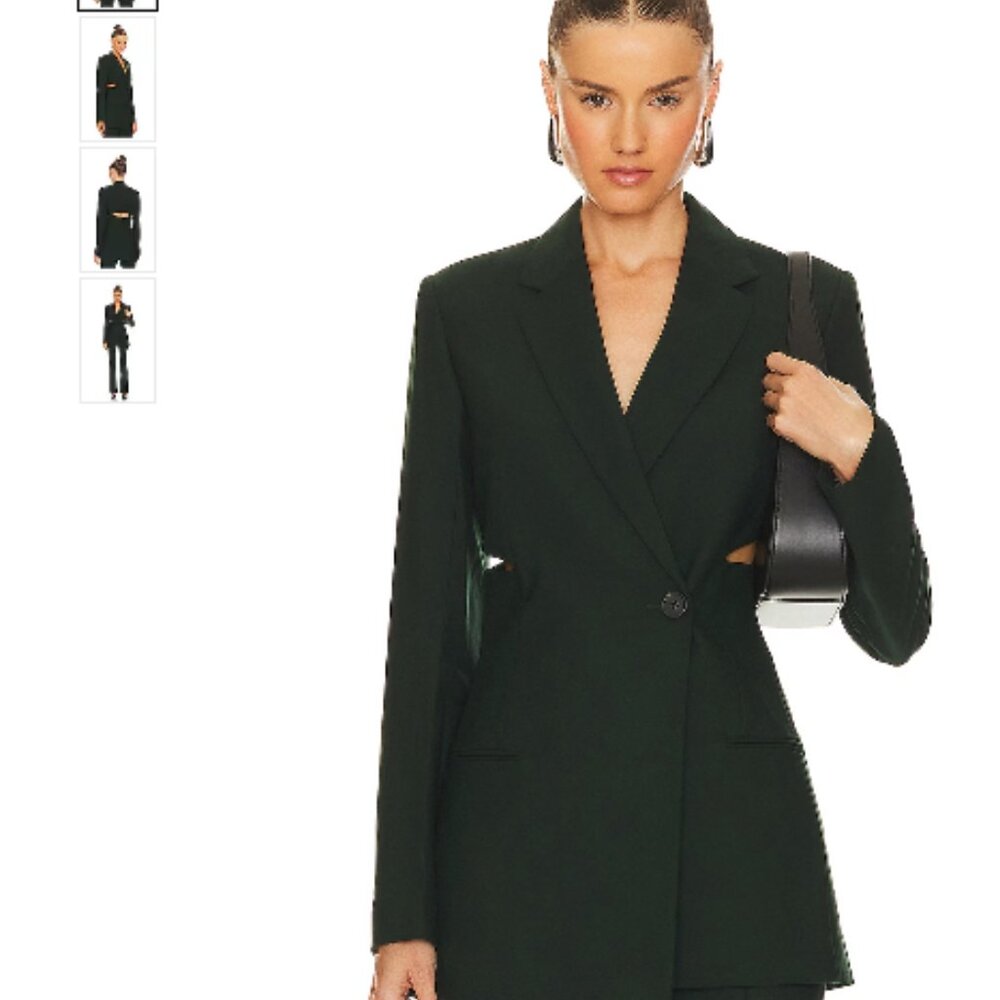 Helmut Lang Slash Blazer Dark Green size 0